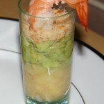 verrine avocat banane crevette